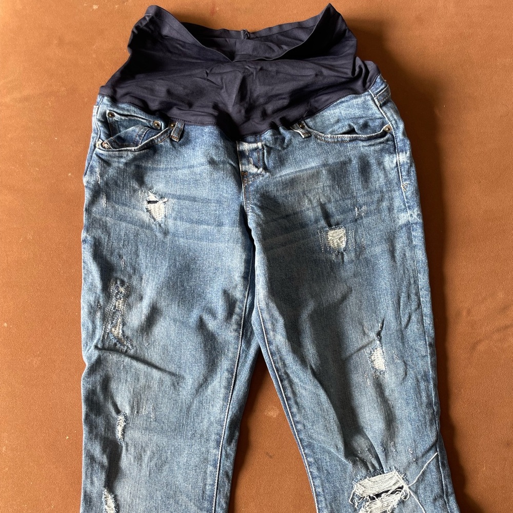 Gap Maternity jeans, distressed wash